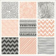 Abstract Hand Drawn Seamless Background Patterns N7