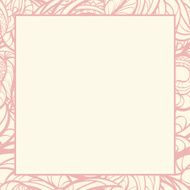 Hand drawn floral pink border N4