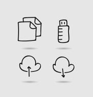 Computer Storage icon set