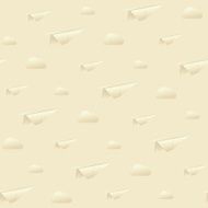Plane Paper Origami pattern vintage style