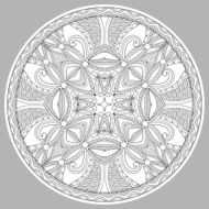 coloring book page for adults - zendala N17