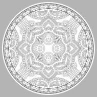 coloring book page for adults - zendala N18