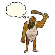 cartoon neanderthal with thought bubble N10