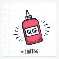 Doodle Glue Icon