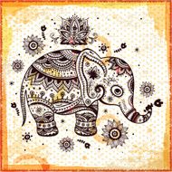 Beautiful ethnic elephant illustration