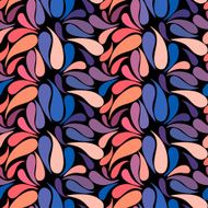 Ethnic colorful floral hand drawn doodle slyle seamless pattern N5