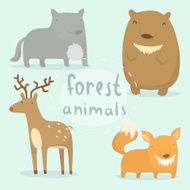 Forest animals set N2