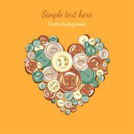vector illustration heart of the buttons N6