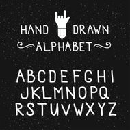 Hand Drawn vector font N6