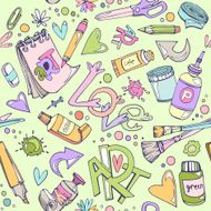 Dack to school stuff pattern