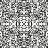 Black and white seamless texture Vector geometric pattern N20
