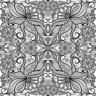 Black and white seamless texture Vector geometric pattern N21