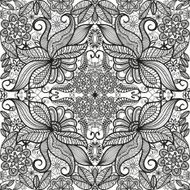 Black and white seamless texture Vector geometric pattern N22