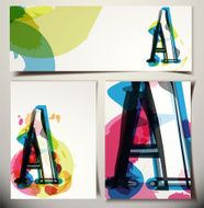Artistic Greeting Card Letter A