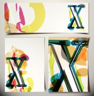Artistic Greeting Card Letter X