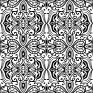 Black and white seamless texture Vector geometric pattern N28