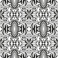 Black and white seamless texture Vector geometric pattern N29