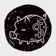 doodle pig money bank N30