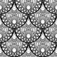 Seamless Monochrome Floral Pattern (Vector) N12