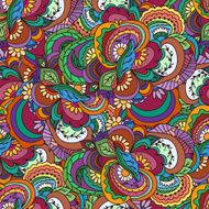 Vector seamless texture with abstract flowers N3
