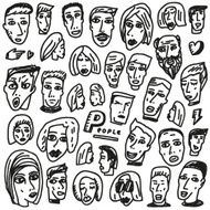 Faces - doodles collection N2