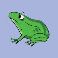 Green Frog Amphibian Drawing