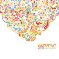 Hand drawn zentangle abstract background ornament N2