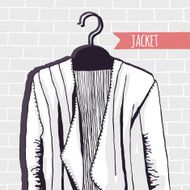 Vector illustration jacket brick wall