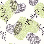 Handdrawn hearts seamless pattern