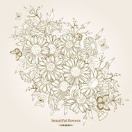 Floral background with chamomile N2