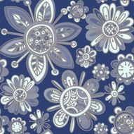 Vector seamless pattern with beautiful flowers N6