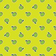 Vector doodle hand drawn apple seamless pattern