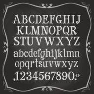 letters and numbers logo design template text font or menu