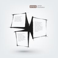 Vector design element Hand drawn banners on white background N6