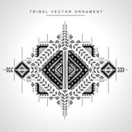 Tribal vector ethnic Mexican African ornament N23
