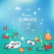 Underwater summer card