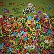 Easter vector greeting card design