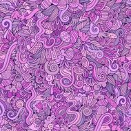 Easter doodles vector seamless pattern N5