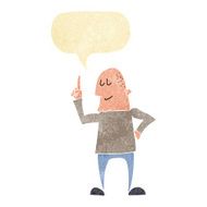 cartoon man pointing finger with speech bubble N11
