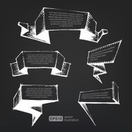 Vector hand drawn design elements on the blackboard