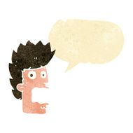 cartoon terrified man with speech bubble N268