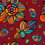seamless colorful floral background wallpaper pattern N4