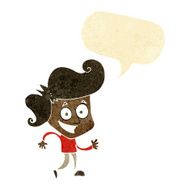 cartoon grinning man with speech bubble N105