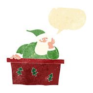 cartoon bored santa claus with speech bubble N12