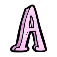 cartoon letter a N25