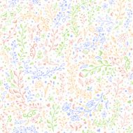 Vector seamless floral pattern Hand draw doodles N3
