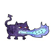 cartoon fire breathing imp N13
