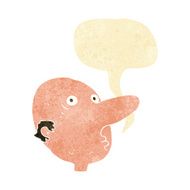 cartoon balding man with speech bubble N24