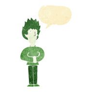 cartoon vampire man with speech bubble N142