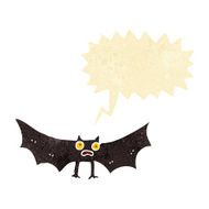 cartoon bat with speech bubble N33